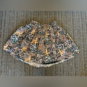 AMERICAN EAGLE circle floral twirl double lined linen skirt